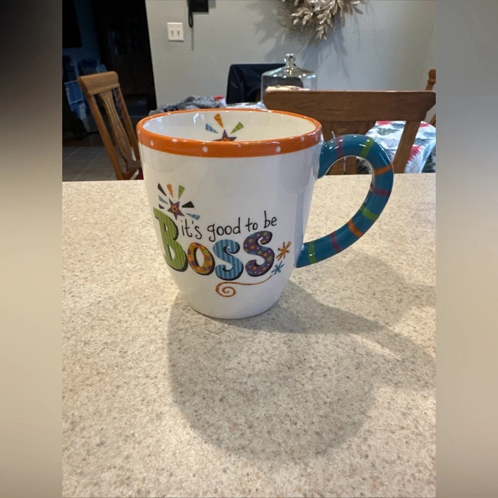 Certified international 14 ounce coffee mug “it’s good to be the boss.” NWOT